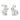 White Washed Rabbit Figurine (Set of 2)