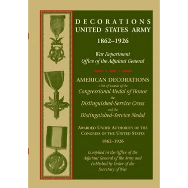 Decorations United States Army, 1862-1926