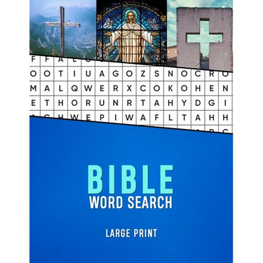 Bible Word Search Large Print: A Christian wordsearch for seniors with Dementia and Alzhiemers Christianity word finder puzzle book for the elderly M