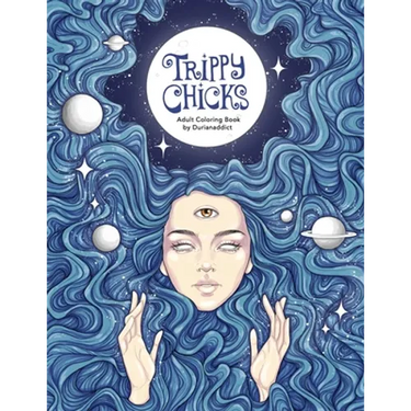 Trippy Chicks Adult Coloring Book