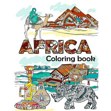 Africa Coloring Book: Adult Colouring Fun, Stress Relief Relaxation and Escape