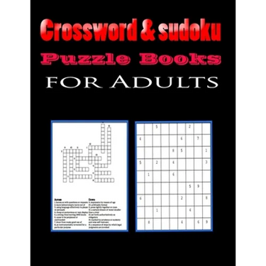 Crossword & sudoku Puzzle Books for Adults: Fun and Relaxing Puzzles with Solutions: Crossword, sudoku 8,5"x11" 176 pages