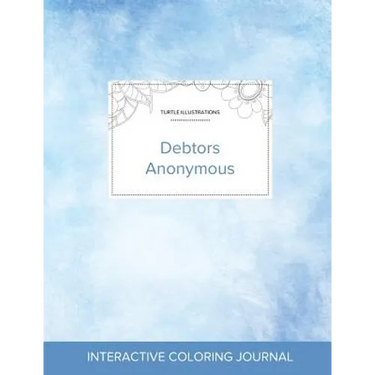 Adult Coloring Journal: Debtors Anonymous (Turtle Illustrations, Clear Skies)