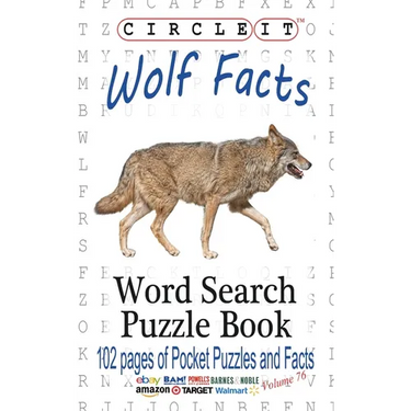Circle It, Wolf Facts, Word Search, Puzzle Book