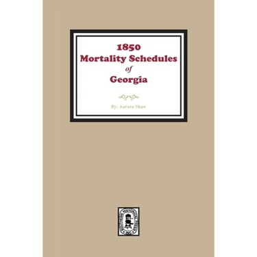 1850 Georgia Mortality Schedules or Census
