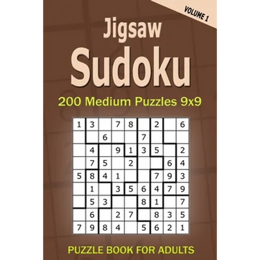 Jigsaw Sudoku Puzzle Book for Adults: 200 Medium Puzzles 9x9 (Volume 1)