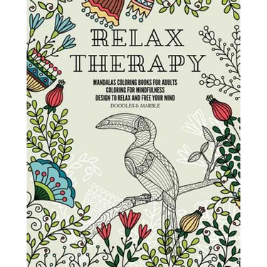 Relax therapy: mandalas coloring books for adults coloring for mindfulness design to relax and free your mind.