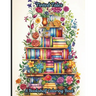 Tinted Tales: A Bookshelf Coloring book: A 50-page coloring book where the magic of storytelling meets the joy of coloring.