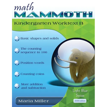 Math Mammoth Kindergarten Worktext B