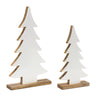Pine Tree on Natural Wood Base (Set of 2)