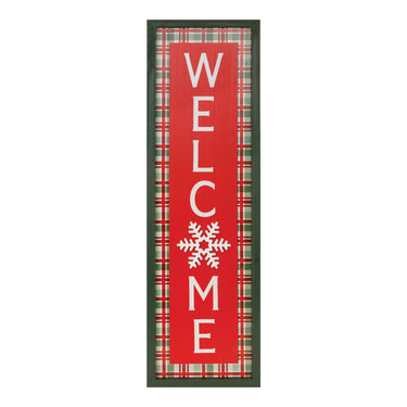 Framed Winter Welcome Sign 31.5"H