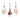 Burgandy Dried Floral Glass Ornament (Set of 12)