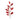 Beaded Red Leaf Stem (Set of 2)