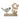 Metal Bird and Flower on Wood Base (Set of 2)