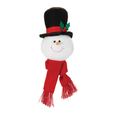 Plush Snowman Head Ornament (Set of 2)