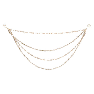 Pearl Bead and Chain Link Garland (Set of 2)
