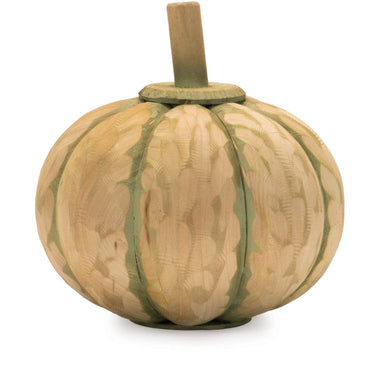 Carved Fir Wood Pumpkin Decor (Set of 2)