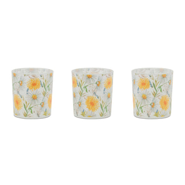 Floral Print Votive Candle Holder (Set of 3)