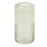 Green Textured Glass Candle Holder Vase 9.5"H