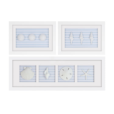 Framed Beach Wall Plaque (Set of 3)