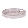 Round Ornate Geometric Print Tray 17.5"D