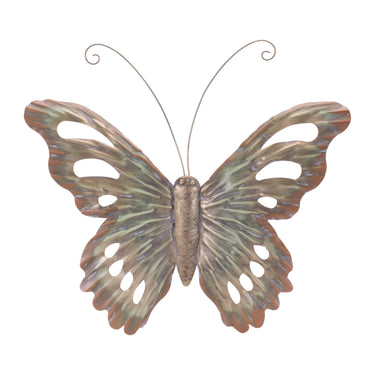 Distressed Metal Butterfly Wall Hanging (Set of 2)