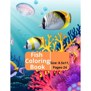 Fish Coloring Book: Kids and Adults Creative Fish Coloring Book.