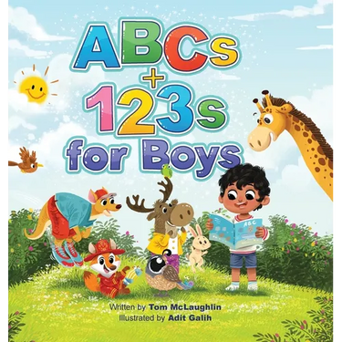 ABCs and 123s for Boys: A fun Alphabet book to get Boys Excited about Reading and Counting! Age 0-6. (Baby shower, toddler, pre-K, preschool,