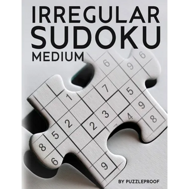Irregular Sudoku: 250 Medium Difficulty Large Print Jigsaw Sudoku Puzzles For Adults. Two Puzzles Per Page. Solutions Included At The Back Of The Book
