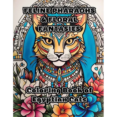 Feline Pharaohs & Floral Fantasies: Coloring Book of Egyptian Cats
