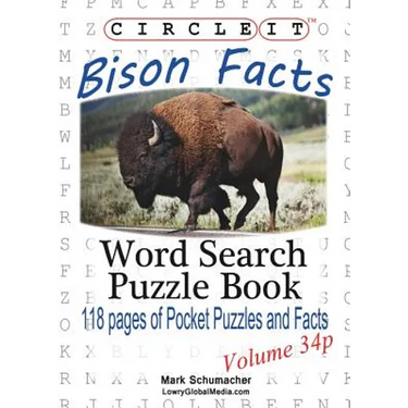 Circle It, Bison Facts, Pocket Size, Word Search, Puzzle Book