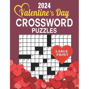 2024 Valentine's Day Crossword Puzzles Large Print