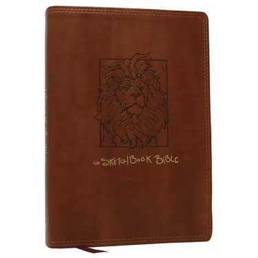The Sketchbook Bible: The Complete Bible with Hundreds of Illustrations (Nkjv, Brown Leathersoft, Red Letter, Comfort Print)