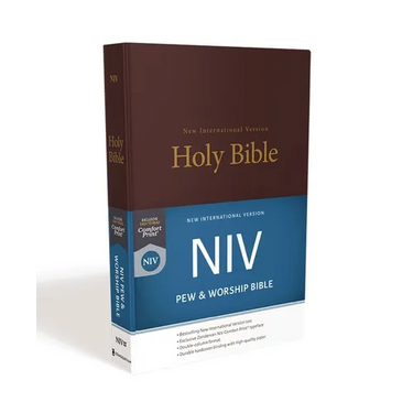 NIV, Pew and Worship Bible, Hardcover, Burgundy