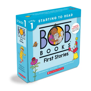 Bob Books - First Stories Box Set of 12 Paperbacks Decodable Phonics Books, Ages 4 and Up, Kindergarten (Stage 1: Starting to Read)