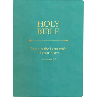 Kjver Holy Bible, Trust in the Lord Life Verse Edition, Large Print, Coastal Blue Ultrasoft: (King James Version Easy Read, Teal, Red Letter, Proverbs
