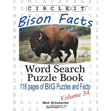 Circle It, Bison Facts, Word Search, Puzzle Book