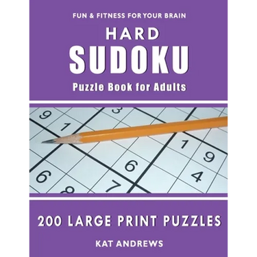 Hard Sudoku Puzzle Book for Adults: 200 Large Print Puzzles
