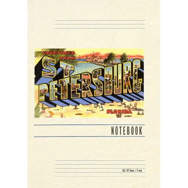 Vintage Lined Notebook Greetings from St. Petersburg, Florida