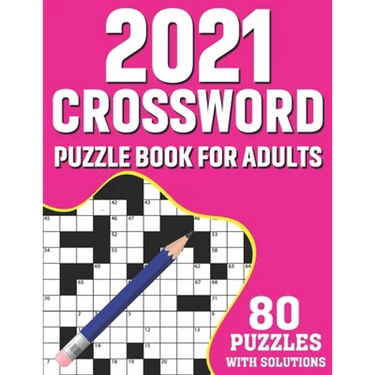 2021 Crossword Puzzle Book For Adults: 80 Medium-Hard Crossword Puzzles Book For Adults As A Great Educational Gift For Holiday Enjoyment for Adult, S