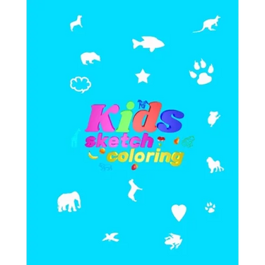 Kids Sketch Coloring: Cute Sketchbook for kids with 100+ Pages of 8.x10 Paper for Drawing Animals and Fruits Tiere und Obst . Draw & Be Happ