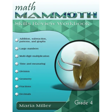 Math Mammoth Grade 4 Skills Review Workbook