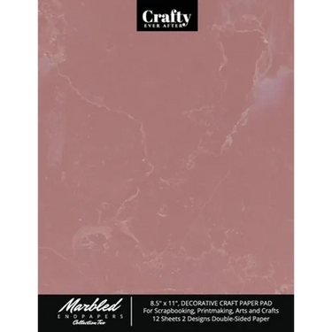 Marbled Endpapers Collection Two, 8.5" x 11", Decorative Craft Paper Pad for Scrapbooking, Printmaking, Arts and Crafts: 12 Sheets 2 Designs Double-Si