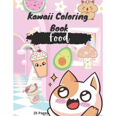 Kawaii Coloring Book: Food