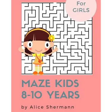 Maze Kids 8-10 Years: 2-in-1 Ultimate Maze Puzzle Games for Smart Girls, 8"x10", Square and Circle Puzzle for Fun