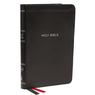 NKJV, Thinline Bible, Compact, Imitation Leather, Black, Red Letter Edition