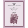 Abstracts of the Administration Accounts of the Prerogative Court of Maryland, 1718-1724, Libers 1-5