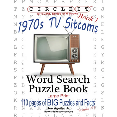 Circle It, 1970s Sitcoms Facts, Book 1, Word Search, Puzzle Book