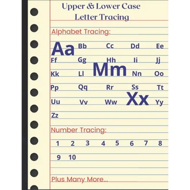 Upper & Lower Case Letter Tracing: Practice pen control, line tracing and coloring.