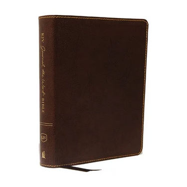 KJV, Journal the Word Bible, Bonded Leather, Brown, Red Letter Edition, Comfort Print: Reflect, Journal, or Create Art Next to Your Favorite Verses
